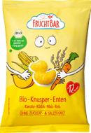 FruchtBar Kindersnack Knapperige eendjes met wortel, pompoen, maïs & rijst vanaf 12 maanden, 30 g