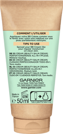 Garnier Skin Active Crème de Jour Teintée BB Crème Soin Tout-en-1 Medium, 50 ml