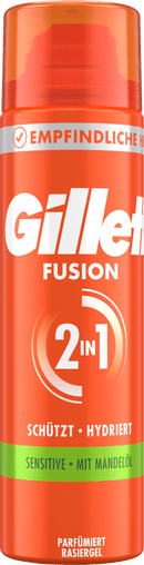 Gel à raser Gillette, Fusion5 Sensitive, 200 ml