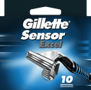 Gillette Scheermesjes, Sensor Excel, 10 stuks