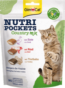 GimCat Kattensnoepjes met eend, rundvlees en kalkoen, Nutri Pockets Country-Mix, 150 g