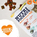 GimCat Kattensnacks met rundvlees, zalm en kattenkruid, Nutri Pockets mout-vitaminemix, 150 g