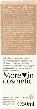 hej ORGANIC Gezichtscrème Sensitive SPF 15
