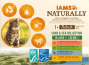IAMS Nourriture humide pour chats, Naturally Land &amp; See Collection en sauce (12 x 85 g), 1,02 kg
