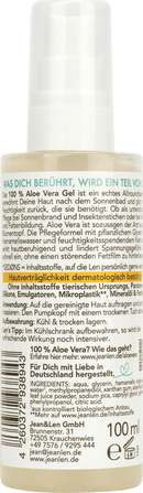 Jean&amp;Len Après-Soleil Aloe Vera Gel, 100 ml
