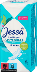 Serviettes hygiéniques Jessa Maxi Active Shape Long, 12 pièces.