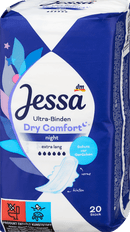 Jessa Ultra serviettes Dry Comfort Night BigPack, 20 pièces