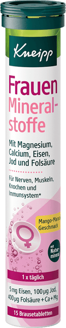 Kneipp Comprimés minéraux pour femmes avec fer, iode et acide folique 15 pièces, 94 g
