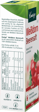 Kneipp Meidoornbessensap voor hart en bloedsomloop, 200 ml