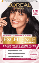 L'ORÉAL PARIS EXCELLENCE CREME Coloration Cheveux Noir Profond 1.01, 1 pièce