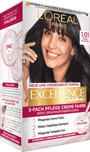 L'ORÉAL PARIS EXCELLENCE CREME Coloration Cheveux Noir Profond 1.01, 1 pièce