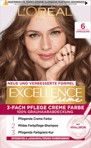 L'ORÉAL PARIS EXCELLENCE CREME Coloration Cheveux Blond Foncé 6, 1 pièce