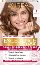 L'ORÉAL PARIS EXCELLENCE CREME Coloration blond moyen 7, 1 pièce