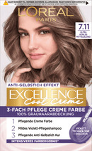 L'ORÉAL PARIS EXCELLENCE CREME Coloration Cheveux Cool Cream Blond Moyen 7.11, 1 pc.