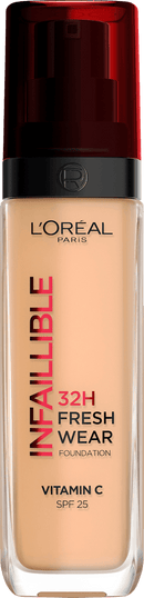 L'ORÉAL PARiS Foundation Infaillible 32H Fresh Wear 200 Golden Sand, SPF 25, 30 ml