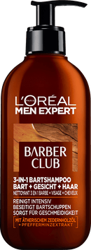 L'ORÉAL PARIS MEN EXPERT Beard Care Barber Club shampoing barbe 3 en 1, 200 ml