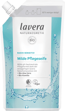 lavera NATURKOSMETIK Vloeibare zeep Basis sensitief met biologische aloë vera & biologische kamille, navulverpakking, 500 ml