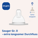mam Siliconen drinktuitje maat 0, vanaf de geboorte, 2 stuks