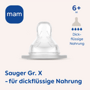 mam Siliconen drinkzuigertjes, maat X, vanaf 6 maanden, 2 stuks