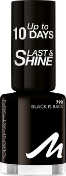 MANHATTAN Cosmetics Nagellak Last & Shine 790 Black Is Back, 8 ml