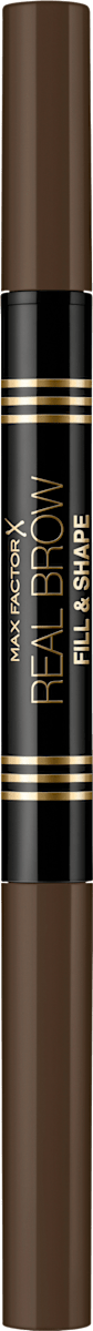 MAX FACTOR Crayon à sourcils Real Brow Fill &amp; Shape Pencil Medium Brown 03, 0,66 g