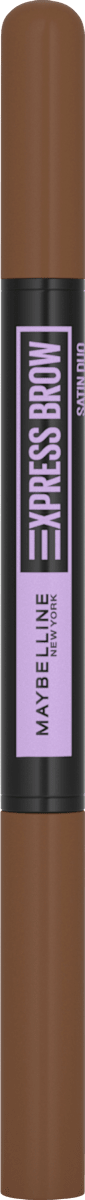 MAYBELLINE NEW YORK Wenkbrauwpotlood Express Satin Duo 02 Medium Brown, 1 stuk