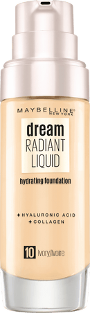 Fond de teint liquide Dream Radiant de Maybelline New York, 10 Ivoire, 30 ml