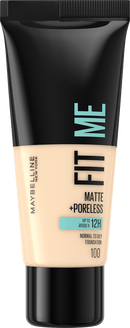 Maybelline New York Makeup Fit Me Matte &amp; Poreless 100 Warm Ivory, 30 ml