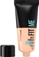 Maybelline New York Makeup Fit Me Matte &amp; Poreless 102 Ivoire clair, 30 ml