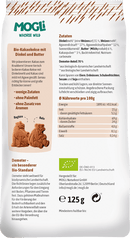 MOGLi Biscuits pour enfants cacao à partir de 3 ans, 125 g