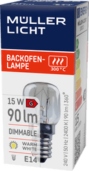 Müller Licht Ovenlamp 15W (0W) 240V E14 90lm 2400k 300°C, 1 stuk