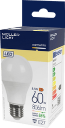 Müller Licht LED-lamp 8,5 W 60 W 220-240 V E27 806 lm, 1 stuk
