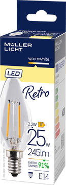 Müller Licht LED Retro kaars 25W E14 245lm, 1 stuk