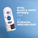Déodorant anti-transpirant NIVEA Roll-on noir et blanc transparent, 50 ml