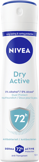 NIVEA Déodorant anti-transpirant en spray Dry Active, 150 ml