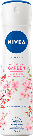 NIVEA Déodorant Spray Miracle Garden Fleur de Cerisier &amp; Groseille, 150 ml