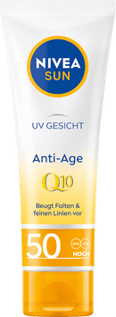 NIVEA SUN Crème Solaire Visage, Anti-Âge, SPF50, 50 ml