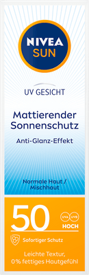 NIVEA SUN Zonnebrandcrème voor het gezicht, matterend, SPF 50, 50 ml