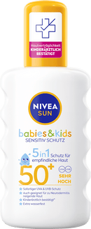 NIVEA SUN Spray Solaire Enfants, Protection &amp; Soin peaux sensibles, SPF 50+, 200 ml
