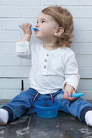 Nuby Spoon Soft Sensitive Flex pour bouillie, bleu, 3 pcs.