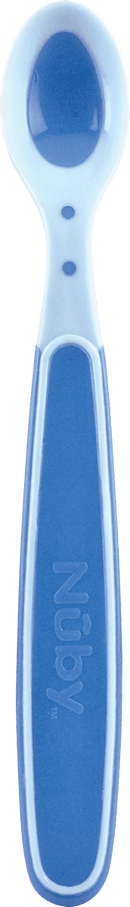 Nuby Spoon Soft Sensitive Flex pour bouillie, bleu, 3 pcs.