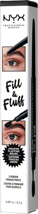 NYX PROFESSIONAL MAKEUP Crayon à sourcils Fill &amp; Fluff Pommade à sourcils 08 Noir, 0,2 g