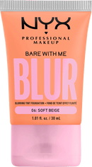 NYX PROFESSIONAL MAKEUP Foundation Bare With Me Blur Tint 06 Soft Beige, 30 ml