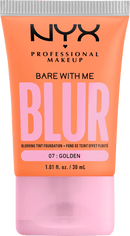 NYX PROFESSIONAL MAKEUP Foundation Bare With Me Blur Tint 07 Golden, 30 ml
