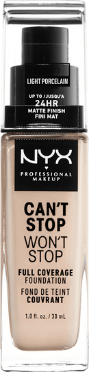 NYX PROFESSIONAL MAKEUP Foundation Can't Stop Won't Stop 24-Hour Light Porcelain 1.3