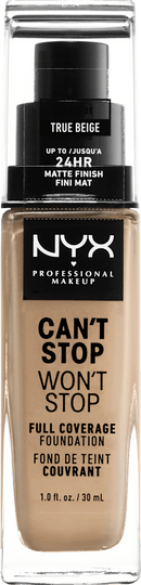 NYX PROFESSIONAL MAKEUP Fond de teint Can't Stop Won't Stop 24-Hour True Beige 08, 30 ml