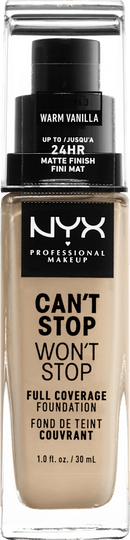 NYX PROFESSIONAL MAKEUP Foundation Can't Stop Won't Stop 24-Hour Warm Vanilla 6.3