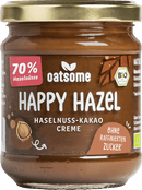 oatsome Hazelnootpasta, "Happy Hazel" Feelgood Spreads, hazelnoot-cacao, 200 g
