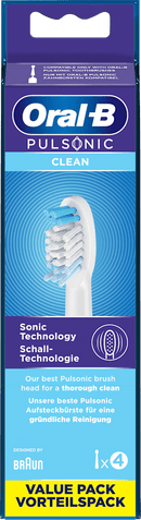 Oral-B Pulsonic Clean-opzetborstels voordeelpakket, 4 stuks