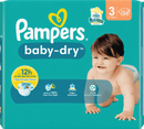 Couches Pampers Baby Dry taille 3 Midi (6-10 kg), 34 pièces.